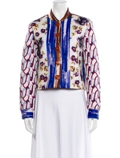 Pre-owned Silvia Tcherassi Floral Print Bomber Jacket In Multi