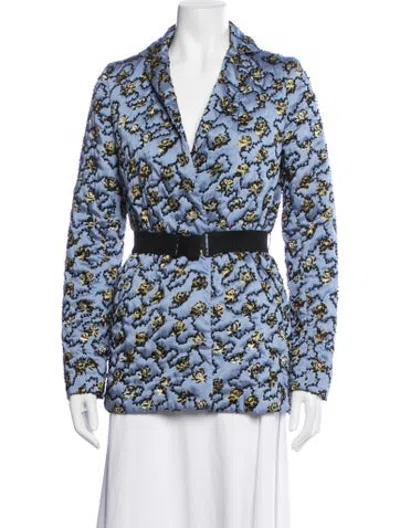 Pre-owned Silvia Tcherassi Floral Print Jacket In Blue