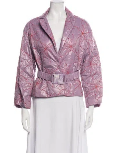 Pre-owned Silvia Tcherassi Floral Print Jacket In Purple