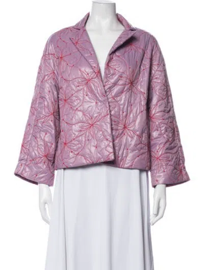 Pre-owned Silvia Tcherassi Floral Print Jacket In Purple