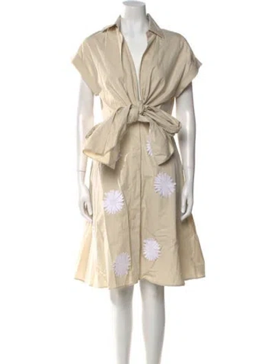 Pre-owned Silvia Tcherassi Floral Print Knee-length Dress In Neutral