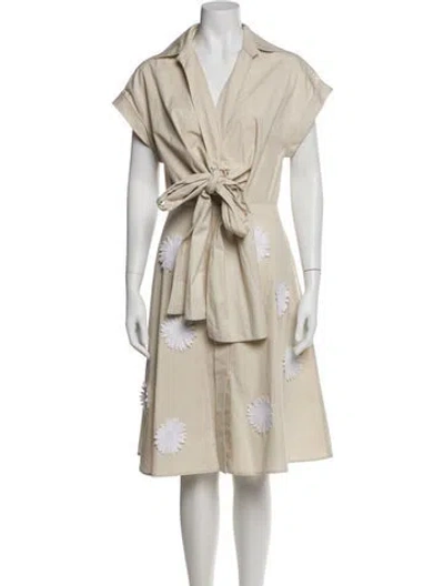Pre-owned Silvia Tcherassi Floral Print Knee-length Dress In Neutral