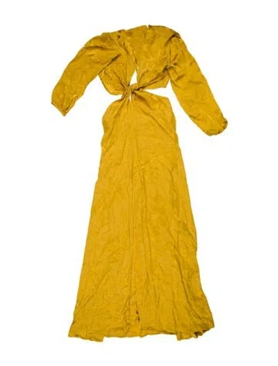 Pre-owned Silvia Tcherassi Floral Print Long Dress In Yellow