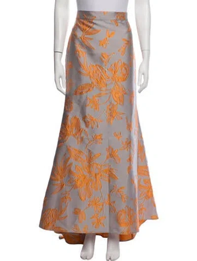 Pre-owned Silvia Tcherassi Floral Print Long Skirt In Multicolor