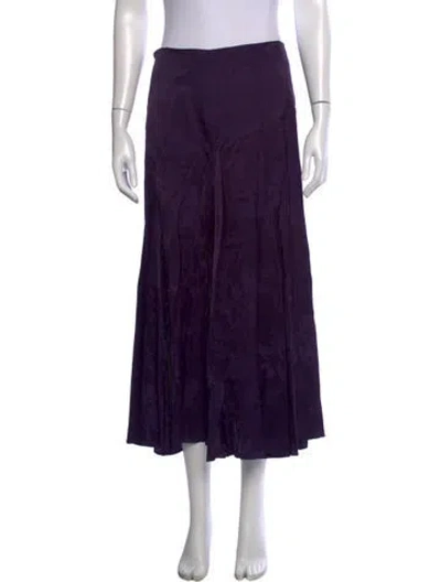 Pre-owned Silvia Tcherassi Floral Print Long Skirt In Purple