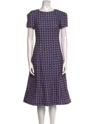 Pre-owned Silvia Tcherassi Floral Print Midi Length Dress In Blue