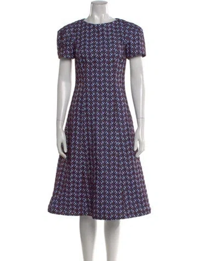 Pre-owned Silvia Tcherassi Floral Print Midi Length Dress In Blue
