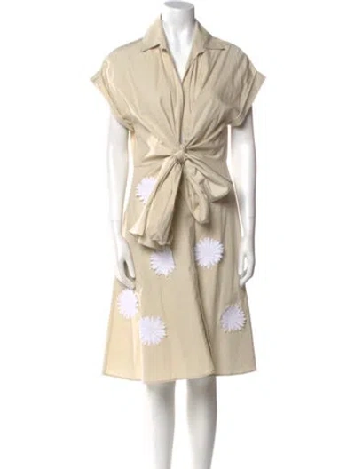 Pre-owned Silvia Tcherassi Floral Print Midi Length Dress In Neutral