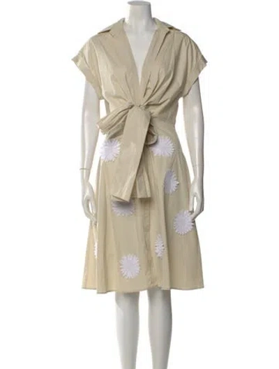 Pre-owned Silvia Tcherassi Floral Print Midi Length Dress In Neutral