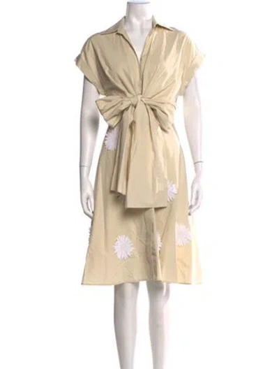 Pre-owned Silvia Tcherassi Floral Print Midi Length Dress In Neutrals