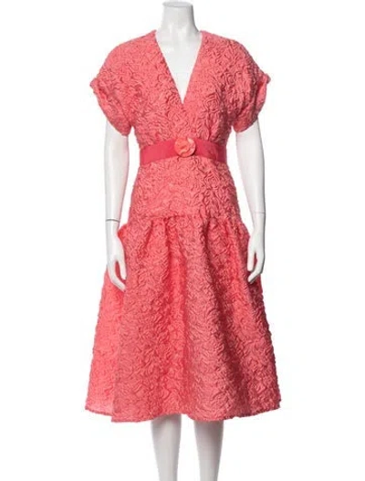 Pre-owned Silvia Tcherassi Floral Print Midi Length Dress In Pink