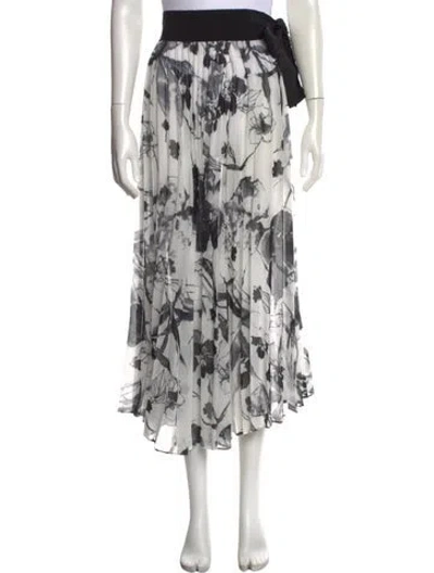 Pre-owned Silvia Tcherassi Floral Print Midi Length Skirt In Multi