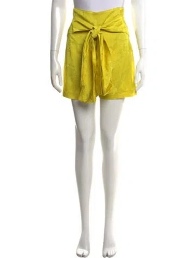 Pre-owned Silvia Tcherassi Floral Print Mini Shorts In Yellow