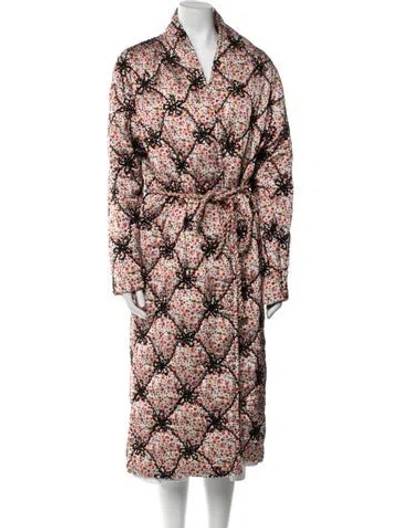 Pre-owned Silvia Tcherassi Floral Print Trench Coat In Multi