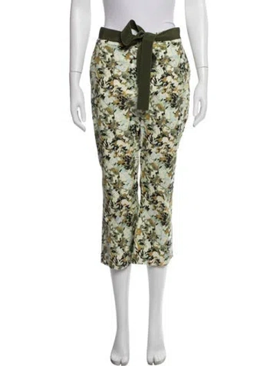 Pre-owned Silvia Tcherassi Floral Print Wide Leg Pants In Green