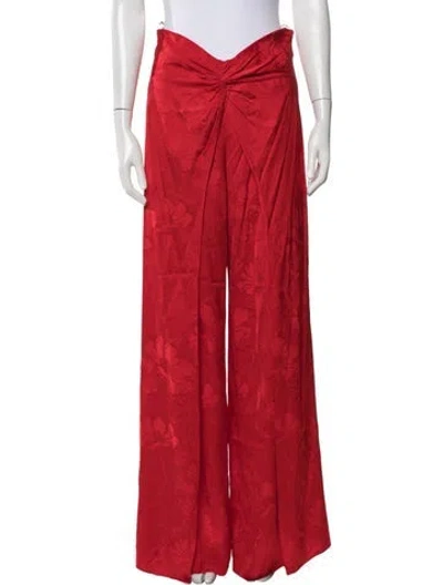 Pre-owned Silvia Tcherassi Floral Print Wide Leg Pants In Red
