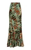 Silvia Tcherassi Florina Flared Maxi Skirt In Multi