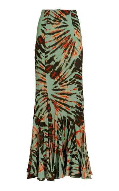 Silvia Tcherassi Florina Flared Maxi Skirt In Multi