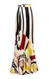 Silvia Tcherassi Florina Silk Maxi Skirt In Multi