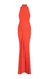 Silvia Tcherassi Frances Gathered Gown In Orange