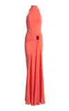 Silvia Tcherassi Frances Gathered Jersey Maxi Dress In Pink