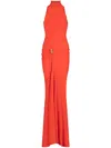 Silvia Tcherassi Frances Gathered Gown In Orange