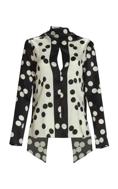 Silvia Tcherassi Gaby Stretch-silk Top In Print