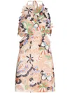 Silvia Tcherassi Garazi Embellished Mini Dress In Neutrals