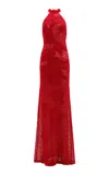 Silvia Tcherassi Gardenia Floral Cotton Dress In Red