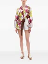 Silvia Tcherassi Giorgio High Waist Shorts In Botanical Multi