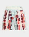 Silvia Tcherassi Giorgio Printed Cotton-stretch Pull-on Shorts