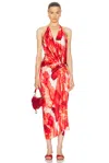 Silvia Tcherassi Guadalupe Dress Mutli Abstract Rouge In Multi Abstract Rouge