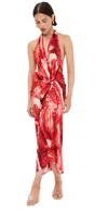 Silvia Tcherassi Guadalupe Dress Mutli Abstract Rouge In Multi