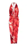 Silvia Tcherassi Guadalupe Dress Mutli Abstract Rouge In Multi