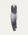Silvia Tcherassi Guadalupe Gathered Crepe Midi Dress