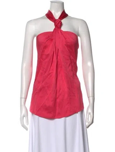 Pre-owned Silvia Tcherassi Halterneck Sleeveless Blouse In Pink