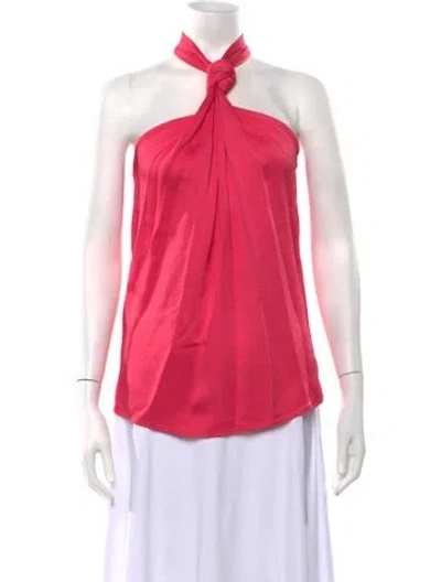 Pre-owned Silvia Tcherassi Halterneck Sleeveless Top In Pink