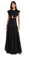 SILVIA TCHERASSI HANANE DRESS BLACK