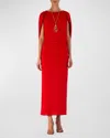 Silvia Tcherassi Harriet Gathered Maxi Dress In Rouge