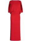 Silvia Tcherassi Harriet Gathered Maxi Dress In Red