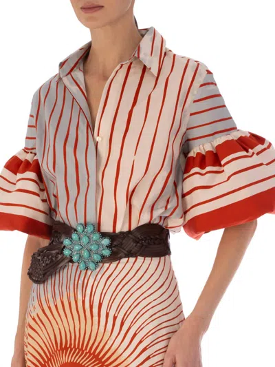 Silvia Tcherassi Helina Blouse In Sausalito Sunset In Multi