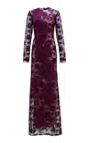 Silvia Tcherassi Ida Floral Gown In Purple