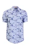Silvia Tcherassi Ileana Cotton Floral Shirt In Blue