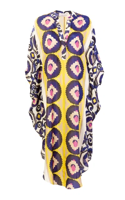 Silvia Tcherassi Ilse Silk Tunic Midi Dress In Multi