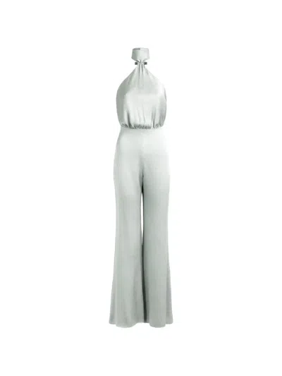 Silvia Tcherassi Imperio Halterneck Jumpsuit In Gray