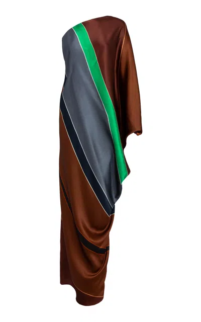 Silvia Tcherassi Inu Silk Maxi Tunic Dress In Print