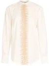 Silvia Tcherassi Isabel Organic-cotton Blouse In Weiss