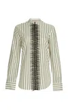 Silvia Tcherassi Isabell Embroidered Cotton Shirt In Stripe