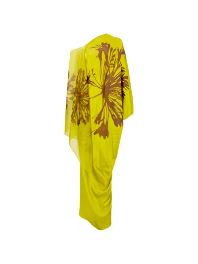 Silvia Tcherassi Jade Print Maxi Dress In Green