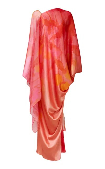 Silvia Tcherassi Jade Silk-blend Maxi Dress In Red